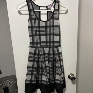 Juniors mini plaid dress